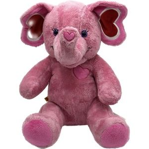 Pink Elephant Red Hearts Tons Of Love Build A Bear BABW Plush 17" Toy Lovey Core
